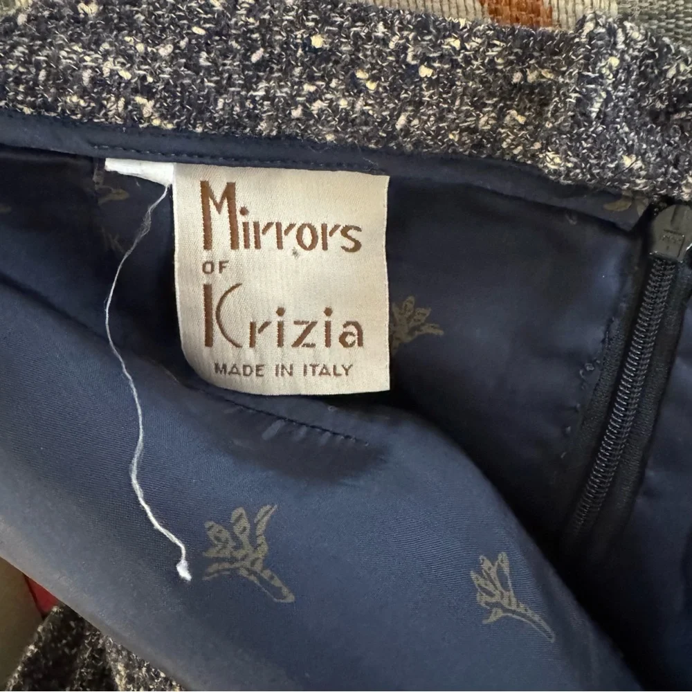✨ Vintage Mirrors of Krizia Italian Tweed Skirt Suit – Made in Italy ✨